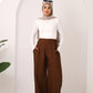 Linen pants- Chestnut