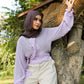 Ruffle muse blouse in Lavender
