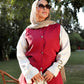 Mira vest in crimson