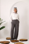 Linen pants- charcoal grey