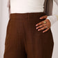 Linen pants- Chestnut