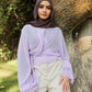 Ruffle muse blouse in Lavender