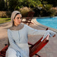 Bella summer blouse in sky blue