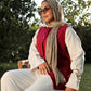 Mira vest in crimson