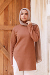 Asymmetrical Pullover in Cinnamon