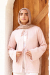 Front-tie knitwear in Soft Pink