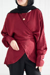 Izel blouse in burgundy