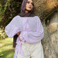 Ruffle muse blouse in Lavender