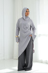 Ayla blouse in silver grey