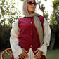 Mira vest in crimson
