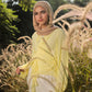 Ruffle Muse blouse in Butter yellow