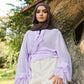 Ruffle muse blouse in Lavender