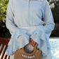 Bella summer blouse in sky blue