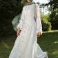 Leyana long-sleeve flowy dress in white